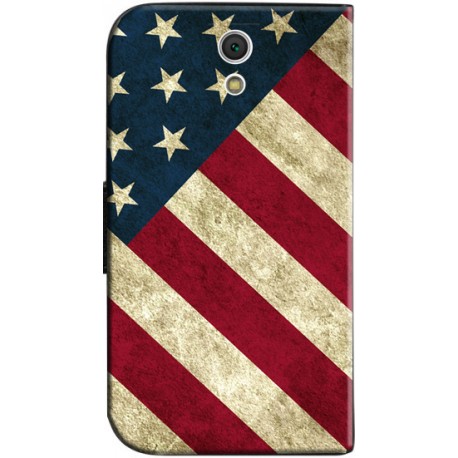 Housse portefeuille avec fenêtre Sony Xperia C5 Ultra