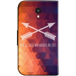 Housse personnalisable portefeuille Alcatel Pixi 4 (4 pouces)