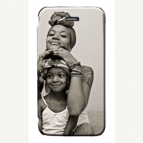 Housse portefeuille avec photo pour iPhone 4S