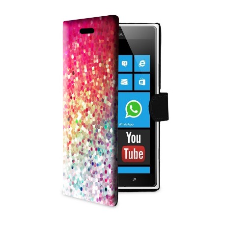 Etui housse portefeuille avec photo pour Microsoft Lumia 435