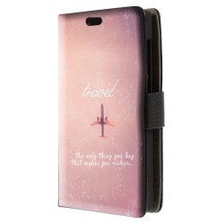 Etui housse portefeuille avec photo pour Microsoft Lumia 532