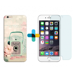 Pack protection : coque personnalisée iPhone 6s + verre trempé