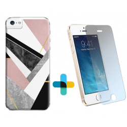 Pack protection : coque personnalisée iPhone 5s + verre trempé