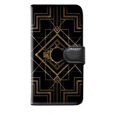 Etui housse portefeuille avec photo Orange Nura