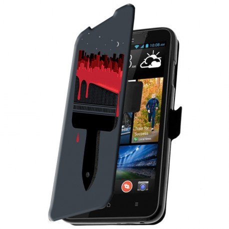 Etui housse portefeuille avec photo pour HTC Desire 516