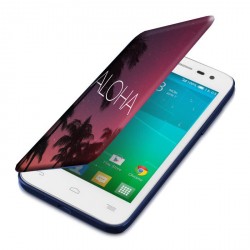 Etui housse portefeuille avec photo pour Alcatel Pop D3