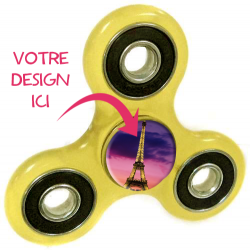 Spinner hand personnalisable 3 branches jaune