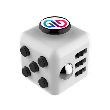 Hand cube personnalisable blanc et noir