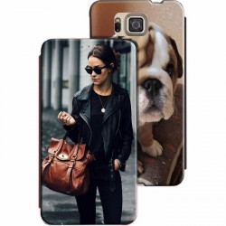 Etui housse portefeuille avec photo pour Samsung Galaxy Alpha 