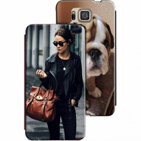 Etui housse portefeuille avec photo pour Samsung Galaxy Alpha 