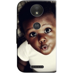 Housse portefeuille Motorola Moto C Plus personnalisable