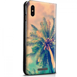Housse portefeuille iPhone X personnalisable Blanche