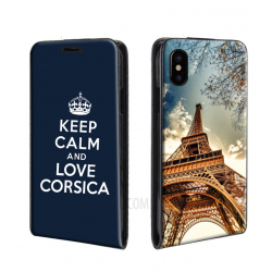 Housse verticale iPhone X personnalisable Noire