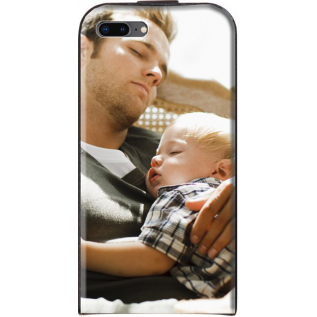 Housse verticale iPhone 8 Plus personnalisable Blanc