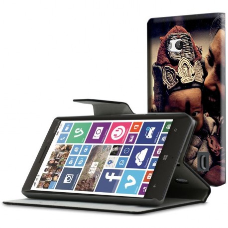 Etui housse portefeuille avec photo pour Microsoft Lumia 930 