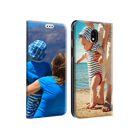 Etui portefeuille blanc Samsung Galaxy J3 2017 personnalisable
