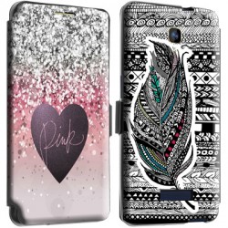 Etui housse portefeuille avec photo pour Orange Fova