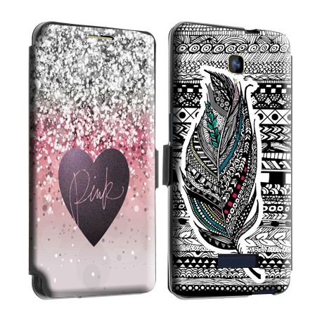 Etui housse portefeuille avec photo pour Orange Fova