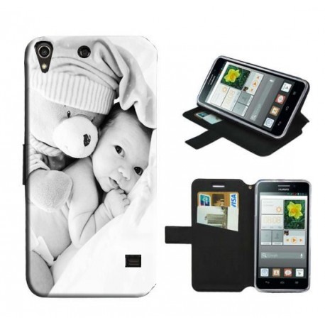 Etui housse portefeuille avec photo pour Huawei G620 S