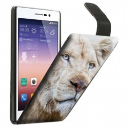 Etui housse portefeuille avec photo pour Huawei P7
