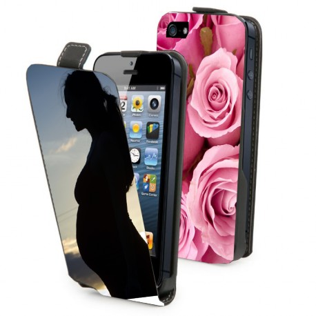 Housse verticale avec photo pour iPhone 5S