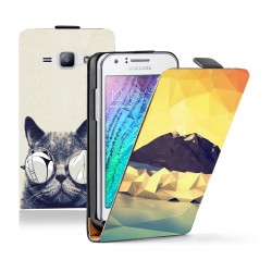 Housse verticale avec photo pour Samsung Galaxy J1 