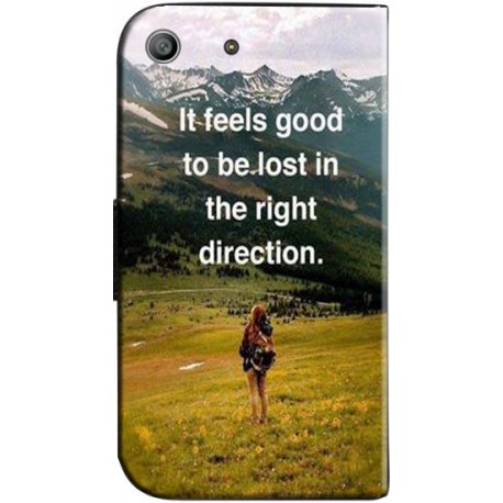 Etui housse portefeuille avec photo Sony Xperia M5