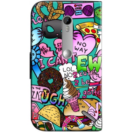 Etui housse portefeuille avec photo Motorola G 3eme Génération