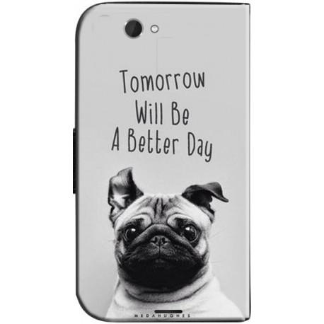 Etui housse portefeuille avec photo Wiko Getaway