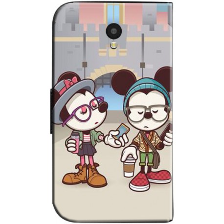 Housse verticale avec photo Alcatel One Touch Pixi 3 "4.5