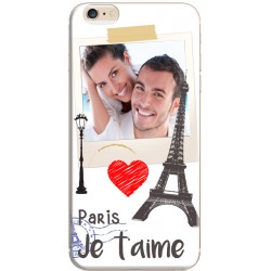 Coque à personnaliser iPhone 6 / iPhone 6S Décor Paris Je t'aime