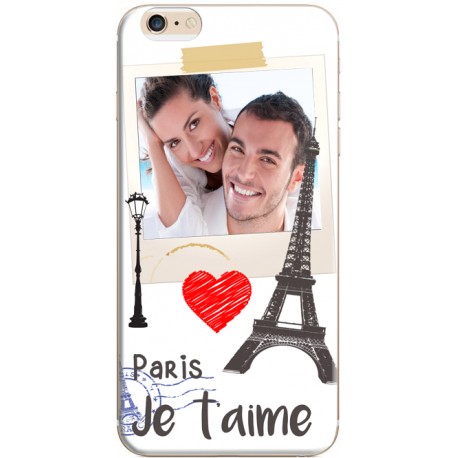 Coque à personnaliser iPhone 6 / iPhone 6S Décor Paris Je t'aime
