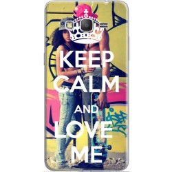 Coque avec photomontage Keep Calm and Love Me Samsung Galaxy Core Prime