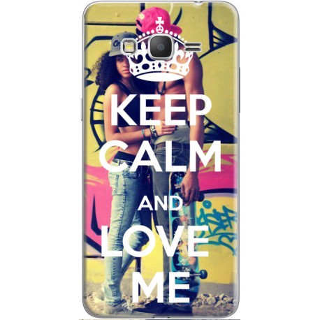 Coque avec photomontage Keep Calm and Love Me Samsung Galaxy Core Prime