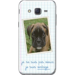 Coque avec photo Samsung Galaxy J5 "Je ne suis pas vieux, je suis vintage"
