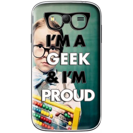 Coque avec photo Samsung Galaxy Grand Plus "I'm Geek and I'm Proud" personnalisable