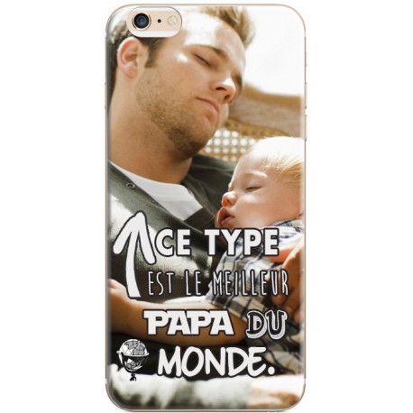 Coque personnalisable avec photo iPhone 6/6s "Meilleur Papa du monde"