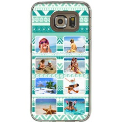 Coque Fond Aztec Vert Samsung Galaxy S6 Edge personnalisable
