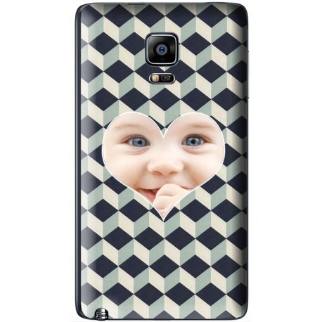 Coque personnalisable avec photo Samsung Galaxy Note Edge "Grey Cubik"