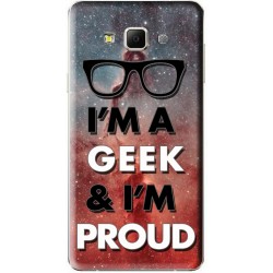Coque Samsung Galaxy A7 personnalisable avec photo Im Geek & I'm proud