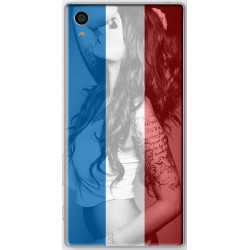 Coque avec photo filtre drapeau français Sony Xperia Z5
