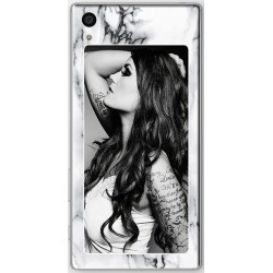 Coque Fond Marbre Blanc Sony Xperia Z5 personnalisable