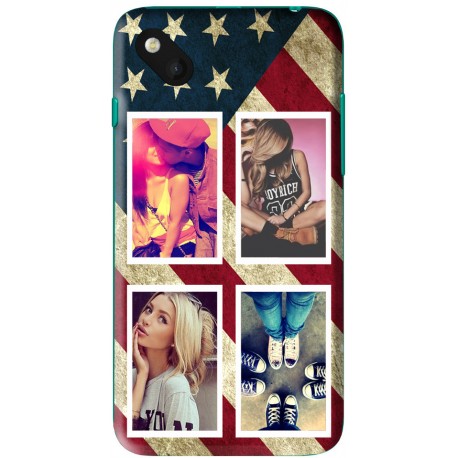 Coque USA Vintage avec photos pour Wiko Sunset 2