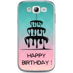 Coque Gateau d'anniversaire Happy Birthday Samsung Galaxy Grand Plus à personnaliser