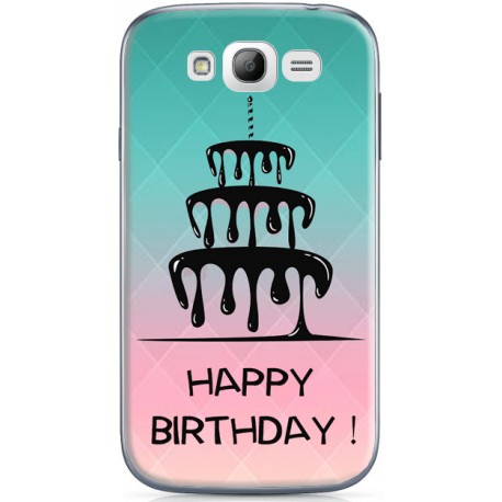 Coque Gateau d'anniversaire Happy Birthday Samsung Galaxy Grand Plus à personnaliser
