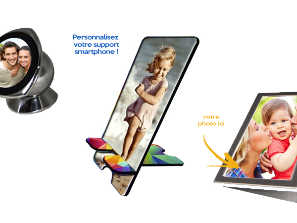 Supports personnalisés pour smartphones toutes marques